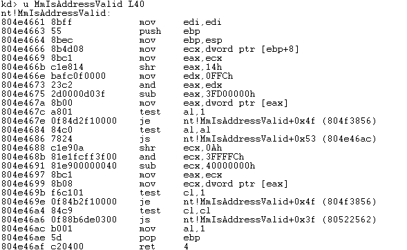 逆向分析MmIsAddressValid(10-10-12) | cataLoc's Blog 逆向分析MmIsAddressValid(10-10-12) | cataLoc's Blog